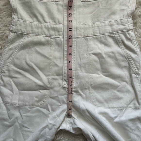 Madewell Jumpsuit Utility Coveralls Denim Cotton Blend Vintage Ivory S NWT New - Picture 12 of 13
